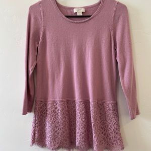 Loft knit lace top